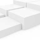 PecMuikee Buffet Risers, Food Risers for Buffet Table, Display Stand Shelf for Catering Dessert Collectibles Jewelry Figures Show, Acrylic Cube Display Nesting Risers with Hollow Bottoms 6PCS