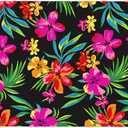 Dark Pink Hawaii Flowers Dish Drying Mat for Kitchen Counter, Floral Blossom Coffee Bar Station Accessories Cute Silicone Coffee Decor Mat Kitchen Drying Mat Easy Clean Microfiber Diatom Mud 18X24''