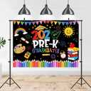 2026 Prek Graduate Backdrop 7x5ft Kindergarten Graduation Class of 2026 Congrats Grad Decorations Kids Child Graduation Photography Background Prek Graduate Party Banner Photo Studio Props