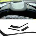 Center Console Dashboard Panel Trim for Corvette C8 Z51 Z06 E-Ray Stingray HTC Coupe 2020 2021 2022 2023 2024 2025, Real Carbon Fiber for Corvette C8 Interior Trim (Black Carbon Upper Dashboard Trim)