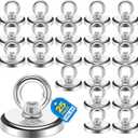 BEST CHOICE MAGNETS Magnetic Hooks, 100 LB45KG Heavy Duty Magnetic Hooks with Countersunk Hole Eyebolt, Perfect for Home, Kitchen, Workplace, Office and Garage, Pack of 25