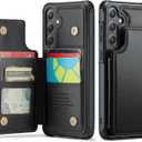 Vinich for Samsung Galaxy S24 Plus Wallet Case with Card Holder, RFID Blocking Credit Slots Kickstand Shockproof Phone Cover Fit for Galaxy S24 Plus 6.7" Black