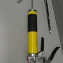 UTOOL Grease Gun, 8000 PSI Heavy Duty Pistol Grip Grease Gun Kit with 14 oz Capacity, 18 Inch Resin Flex Hose, 1 Patented Double Handle Coupler, 1 Basic Coupler (Yellow&Black)