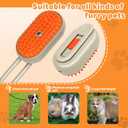 2025- New cat steam brush, 4-in-1 cat steam brush, for massaging and cleaning fallen pet hair, suitable for cats, dogs, rabbits and other pets (khaki + white) -2 pieces (white)