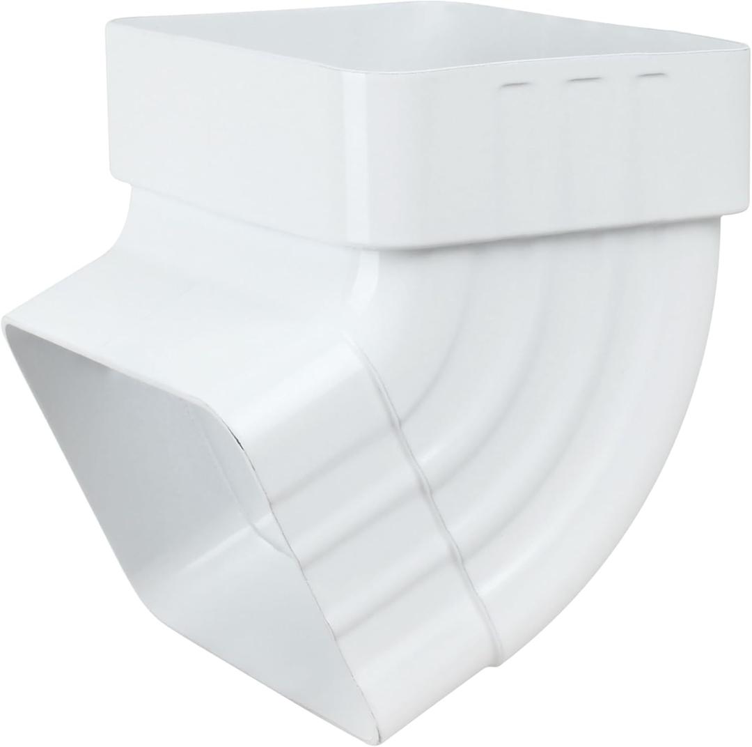 65° Gutter Elbow Roofing Gutter downspout Aluminum Downspout Elbow 3x4 White (Gutter Elbow 3x4in)