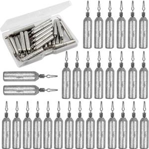 30 Pack Drop Shot Weights Skinny Pencil Sinkers for Bass Fish Drop Shot Rig, 3/16oz - 30 Pack