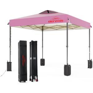 12x12 Pop Up Canopy, Easy Up Canopy Tent, Pink