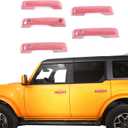for Bronco Door Handle Inserts Trim Cover, Tailgate Handle Cover for Ford Bronco 2021 2022 2023 Exterior Accessories Pink 5 PCS (NOT for Sport)