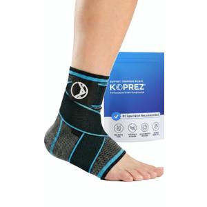 Koprez Plantar Fasciitis Sleeve - Plantar Fasciitis Relief, Plantar Fasciitis Socks, Ankle Compression Sleeve, Ankle Support for Women, Plantar Fasciitis Brace, Ankle Sleeve, Ankle Support Men (Large, Blue)