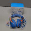 awatrue Kids Headphones Wired Toddler Headphones with Microphone, Over-Ear Headphones, 85/94dB Volume-Limiting, 3.5mm Jack, Foldable On-Ear Design - Safe & Comfortable for Learning & Entertainment (BlueOrange)