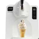 Nostalgia Easy-Dispensing Soft Serve Ice Cream & Frozen Dessert Machine, Makes 1 Quart of Ice Cream, Milkshakes, Frozen Yogurt, Gelato in Minutes, Ice Cream Sandwiches, With LED Display, White
