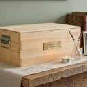 Pet Casket, Burial Pet Loss Coffin, Pet Memorial Box for Dogs, Cats and Animals Funeral, Little Furry Loss Gift, Handmade by Eco Friendly Natural Wood, Beige