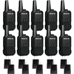 Retevis RT15 Walkie Talkies Long Range,Mini Walkie Talkie,USB Fast Charging,Rechargeable 2 Way Radios for Adults Business Education School Church Healthcare Car (10 Pack)