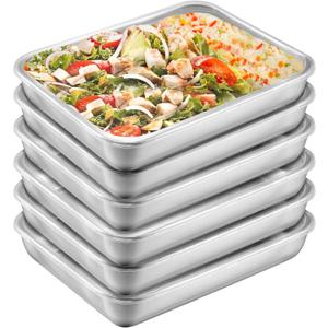 mekueeex 6Pack Stainless Steel Lunch Box with Free Seal, Leakproof, Lid Food Container, Reusable Food Storage Container for Travel and Work, Dishwasher Safe, Freezer Safe