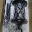 Retro Large Outdoor Wall Lanterns 24" Exterior Light Fixtures Coach Light Waterproof Aluminium with Water Glass Outside Wall Lamps for House Front Door Garage Porch Lighting, Black