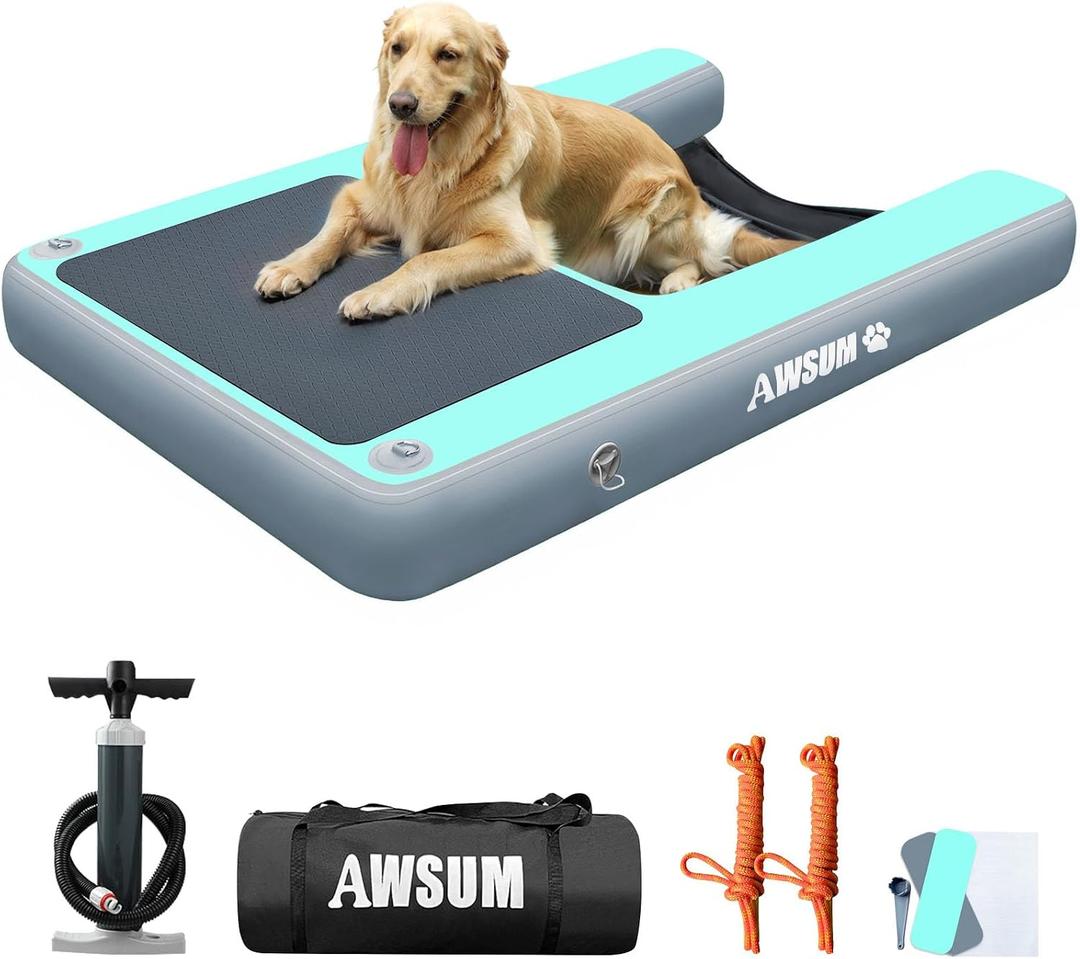 AWSUM Inflatable Dog Water Boat Ramp Floating Ladder for Up to 300 lbs
