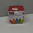 C9 Christmas Lights Outdoor, 82 FT 100 LED Connectable C9 String Lights with 8 Modes and Timer Extendable Xmas Tree Patio Roofline Garden Yard Holiday Party Indoor Outdoor Decoration, Multicolor