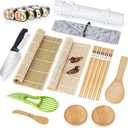Luney Sushi Making Kit, All in One Sushi Roller Set Maker Kit with Bamboo Rolling Mat, Bazooka, Chopsticks Holders, Rice Paddle, Avocado Slicer for Beginners, Adults, Family, Friends, Home