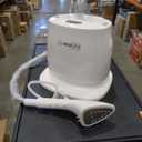 Professional Full-Size Garment Steamer 1500W Steamer for Clothes Standing 30s Fast Heat-up with LCD Display, Adjustable Ironing Board, Telescopic Double Rod, Fabric Brush (White)