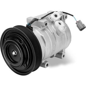AC Compressor with Clutch with Clutch Compatible with Honda Accord 2003-2007, Odyssey 2005-2007, Pilot 2005-2008, Ridgeline & Acura MDX TL, 3.0L 3.2L 3.5L w/One Plug