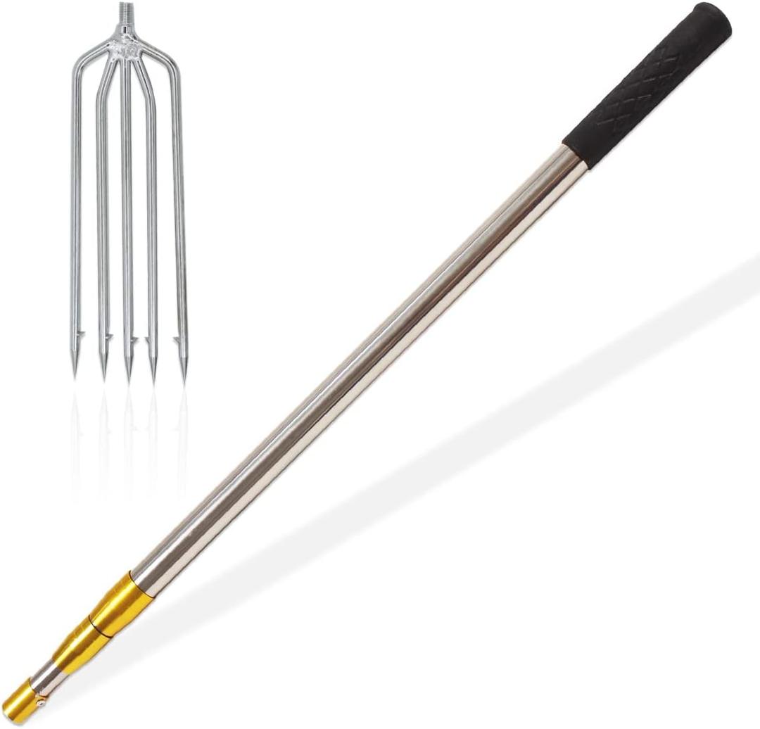Telescopic Fish Gaff with 1~5 Teeth Assorted harpoons Barbed, Sea and Ice Fishing Spear Gig for Hunting Fish Frog Mole