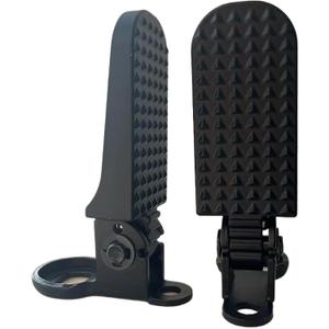 1 Pair Bike Rear Pedals, Mini Folding Bike Pegs, 8mm Aluminium Alloy Non-Slip Bicycle Footrests, Quick Release Foot Plates Pedals for Mountain Bike E-Bike (Black and Silver)