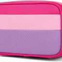 Kids Toiletry Bag for Travel, Small Size for Boys or Girls, With Carry Handle (Rose Purple)