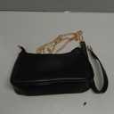 Black Shoulder Bag for Women Cute Hobo Cherry Purse Retro Clutch Underarm Handbag with Removable Straps