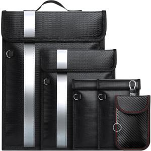 Faraday Bags EMP Proof,Anti-Tracking Faraday Bag For Phones&Laptops & Tablets & Car Keys,EMP Bags Featuring Fireproof & Waterproof,Faraday Cage With Handle