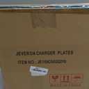 JEVERGN 10 Pack Gold Charger Plates, 13'' Reef Chargers for Dinner Plates, Gold Plate Chargers Set of 10, Round Plastic Charger for Wedding, Party Event, Dinner, Table Setting