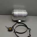 JSD 2 Gallon 8 x10" Spun Aluminum Gas Tank 1/4 NPT Outlet Center Fill Fuel Tank