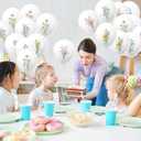 Soulchen 50 Pcs White Floral Balloons Wildflower Party Decorations for Baby Shower Spring Summer Flower Birthday Decorations Latex Flower Balloon Bulk for Bridal Picnic Garden White
