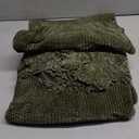 Lifein Throw Blanket for Couch, Soft Green Boho Decor Bed Throw,Cozy Knitted Chenille Farmhouse Lightweight Throw (Olive Green,60 * 80")