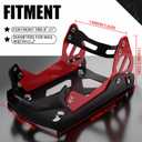 Motorcycle Wheel Chock Transport Stand, Adjustable Portable 1800 LBS Capacity, Universal for 8"-21" Wheels Dirt Cruiser Sports Ebike, Can be fixed to trailers or trucks - Red&Black