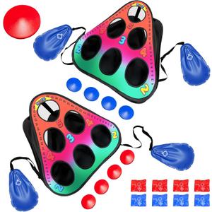 Pool Cornhole Game Floating,Corn Hole Boards Set for All Ages, Outdoor Games for Adults & Family, Floating Water Toys with Carry Bag, Easy Setup Portable Pool Game(2 PCS)