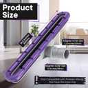 Replacement Floor Tool Compatible with ProTeam 101446 E-Z Glide Backpack Vacuums 10 QT & 6 QT, 14" Hard Floor Tool Compatible with Commercial Cleaners(Nylon Brush,Purple Gray)