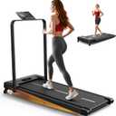 ANCHEER Treadmill with Handle Bar, 3.0 HP Foldable Walking pad with 12% Incline, 320 lbs Capacity-Portable Under Desk Folding Treadmills for Home Small with Widened Belt/Remote Control (Classic Black)