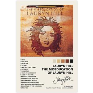 CULION Lauryn Hill Poster The Miseducation of Lauryn Hill Music Album Cover Signed Limited Canvas Poster Wall Art Decor Print Picture Paintings for Living Room Bedroom Decoration Unframe-style