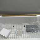 Kitchen Sink, 33x19 Inch Stainless Steel Drop In Modern Large Single Bowl Topmount Kitchen Sink Gift Combo-SS Grid,Silicon Mat, Drain Strainer Set Compatibility With Various Kitchen&Bar Style, 33x19x8 inches
