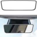 Zpana Model Y Rear View Mirror Protector Frame, Silicone Model 3 Car Rearview Edge Protection Cover, Automotive Interior Rearview Trim Decoration Accessories (Gray)