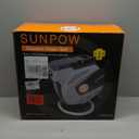 SUNPOW Retractable Garden Hose Reel - 1/2 inch x 50ft Wall Mounted Hose Reel with 3/4 inch Brass Fitting & 10 Function Sprayer Nozzle - Any Length Lock, Auto Rewind System, 180°Swivel Bracket - Grey