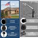 16FT Heavy Duty Flag Pole,14 Gauge Extra Thick Aluminum Flagpole Kit with 3x5 USA Flag for Outside House,Commercial,80MPH Wind Tested