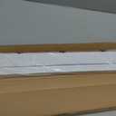 Cordless Vinyl Mini L Blinds 22" W x 36" H, 1" Slat White Horizontal Windows L Blind for Door, Shades, Camper, Light Filtering, Interiors, Arrive 1/2 Inch Narrower Indoor