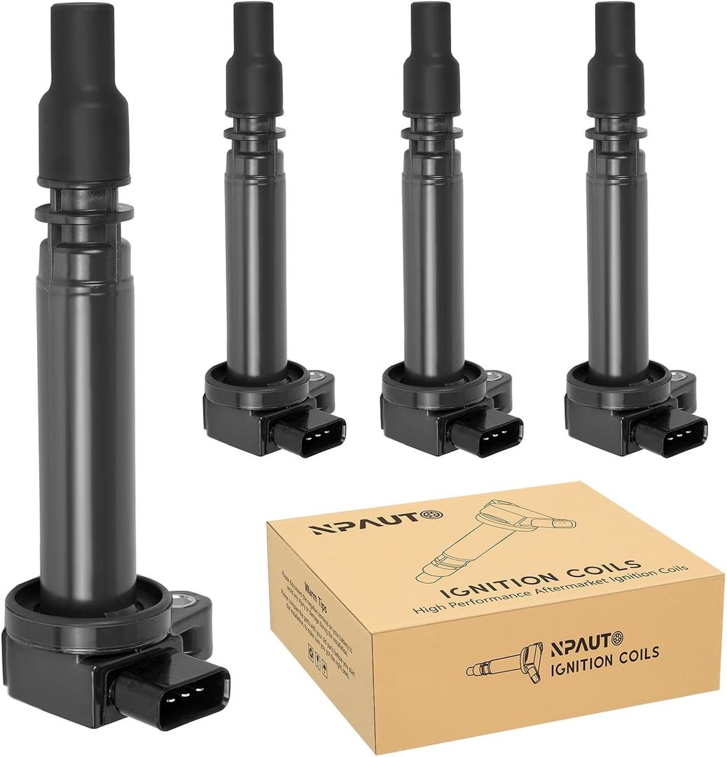 Ignition Coil Pack Set of 4 Replacement for 2.4 2.7 L4 2000 2001 2002 2003 2004 Toyota Tacoma 2.4L 2.7L, UF323 C1305 90919-0223