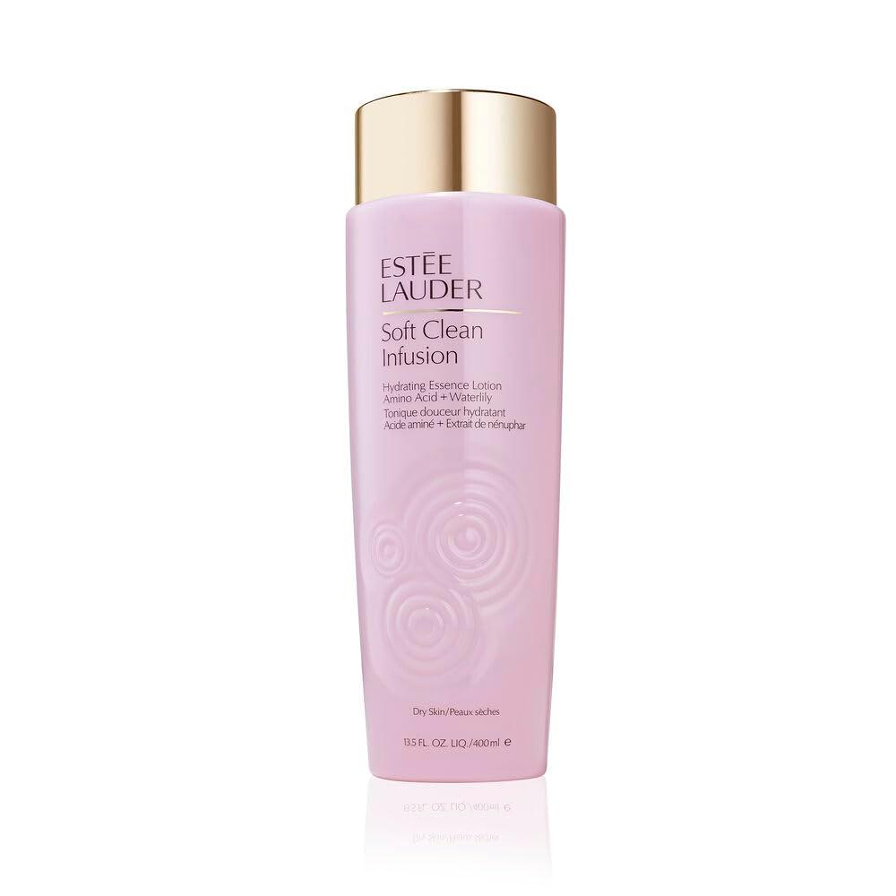 Este Lauder Soft Clean Infusion Hydrating Skin Essence Face Lotion Toner with Amino Acid + Waterlily, 13.5 Fl Oz