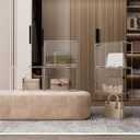 3Pack Clear Plastic Handbag Storage Organizer for Closet, Acrylic Display Case for Handbag and Purse, Purse Organizer for Closet with Magnetic Door for Book, Toys, Hat