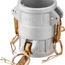 Aluminum DD2020 Type DD Cam and Groove Spool Coupler, 2" Female Camlock x 2" Female Camlock, 250PSI, Aluminum Material(CAM-20-DD-AL)