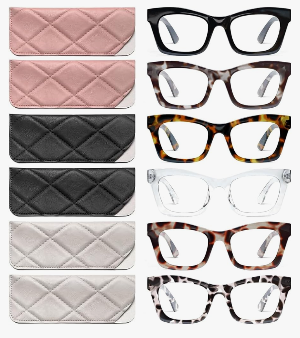 CCVOO Stylish Reading Glasses for Women, Eyeglasses, Blue Light Readers for Women, Computer Eye Glasses, Cheaters 1.75