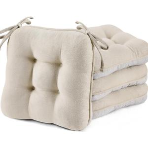 BETU Chair Cushions for Dining Chairs,3.5" Thick Kitchen Table Chair Pads with Ties,Non Slip Backing and Covers,Seat Cushion for Dining Room,Bar,Patio Chairs,18"X18"X3.5"