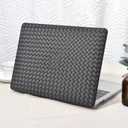 Seorsok Compatible with MacBook Air 13 Inch Case 2022-2018 Release A1932 A2179 M1 A2337 Touch ID,Elegant Plastic Hard Shell Case Transparent Keyboard Cover,Black Tartan PVC Leather